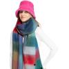 imageCC Fall Winter Solid and Multicolored Woven Knit Scarf for WomenCheckeredcol21