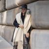 imageCC Fall Winter Solid and Multicolored Woven Knit Scarf for WomenSolid Beige