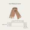 imageCC Fall Winter Solid and Multicolored Woven Knit Scarf for WomenSolid Camel