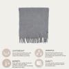 imageCC Fall Winter Solid and Multicolored Woven Knit Scarf for WomenSolid Dk Grey