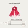 imageCC Fall Winter Solid and Multicolored Woven Knit Scarf for WomenSolid Hot Pink