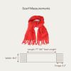 imageCC Fall Winter Solid and Multicolored Woven Knit Scarf for WomenSolid Red