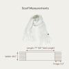 imageCC Fall Winter Solid and Multicolored Woven Knit Scarf for WomenSolid White