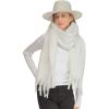 imageCC Fall Winter Solid and Multicolored Woven Knit Scarf for WomenSolid White