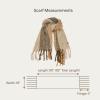 imageCC Fall Winter Solid and Multicolored Woven Knit Scarf for WomenStripebeige