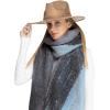 imageCC Fall Winter Solid and Multicolored Woven Knit Scarf for WomenStripeblue