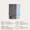 imageCC Fall Winter Solid and Multicolored Woven Knit Scarf for WomenStripeblue