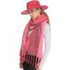 imageCC Fall Winter Solid and Multicolored Woven Knit Scarf for WomenStriperose