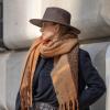 imageCC Fall Winter Solid and Multicolored Woven Knit Scarf for WomenStriperust