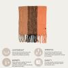 imageCC Fall Winter Solid and Multicolored Woven Knit Scarf for WomenStriperust