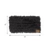 imageCC Faux Fur Headwrap For Women Unisex  Fuzzy Stretchable Soft Warm Winter Headband Ear warmer Ear muffs IvoryBlack