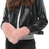 imageCC Faux Fur Mitten For Women Unisex  Stretchable Soft Warm Cold weather Winter GlovesRose