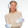 imageCC Faux Fur Sequin Earmuffs For Women  Adjustable Soft Warm Winter Ear warmerWhite