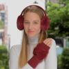 imageCC Faux Mink Fur with Knitted EarmuffBurgundy