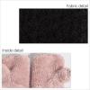 imageCC Fingerless Gloves for Women  Fuzzy Lined Knit Wrist Warmers Ribbed Smocking Stitch Soft Acrylic FLG25A Smocking Stitch Patternblack