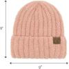imageCC Fuzzy Beanie for Women Unisex  Acrylic Stretchable Soft Warm Knit Winter Skully HatAcrylicindi Pink