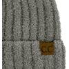 imageCC Fuzzy Beanie for Women Unisex  Acrylic Stretchable Soft Warm Knit Winter Skully HatAcryliclt Grey