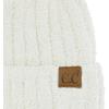 imageCC Fuzzy Beanie for Women Unisex  Acrylic Stretchable Soft Warm Knit Winter Skully HatAcrylicwhite