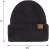 imageCC Fuzzy Beanie for Women Unisex  Acrylic Stretchable Soft Warm Knit Winter Skully HatAngorablack