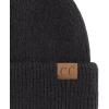 imageCC Fuzzy Beanie for Women Unisex  Acrylic Stretchable Soft Warm Knit Winter Skully HatAngorablack