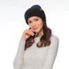 imageCC Fuzzy Beanie for Women Unisex  Acrylic Stretchable Soft Warm Knit Winter Skully HatAngorablack