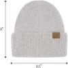 imageCC Fuzzy Beanie for Women Unisex  Acrylic Stretchable Soft Warm Knit Winter Skully HatAngoralt Grey