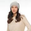imageCC Fuzzy Beanie for Women Unisex  Acrylic Stretchable Soft Warm Knit Winter Skully HatAngoralt Grey