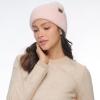 imageCC Fuzzy Beanie for Women Unisex  Acrylic Stretchable Soft Warm Knit Winter Skully HatAngorapink