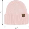 imageCC Fuzzy Beanie for Women Unisex  Acrylic Stretchable Soft Warm Knit Winter Skully HatAngorapink
