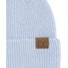 imageCC Fuzzy Beanie for Women Unisex  Acrylic Stretchable Soft Warm Knit Winter Skully HatAngorasky Blue