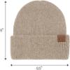 imageCC Fuzzy Beanie for Women Unisex  Acrylic Stretchable Soft Warm Knit Winter Skully HatAngorataupe