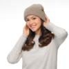 imageCC Fuzzy Beanie for Women Unisex  Acrylic Stretchable Soft Warm Knit Winter Skully HatAngorataupe