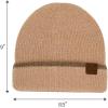 imageCC Fuzzy Beanie for Women Unisex  Acrylic Stretchable Soft Warm Knit Winter Skully HatFeather Yarnbeige