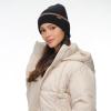 imageCC Fuzzy Beanie for Women Unisex  Acrylic Stretchable Soft Warm Knit Winter Skully HatFeather Yarnblack