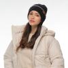 imageCC Fuzzy Beanie for Women Unisex  Acrylic Stretchable Soft Warm Knit Winter Skully HatFeather Yarnblack