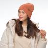 imageCC Fuzzy Beanie for Women Unisex  Acrylic Stretchable Soft Warm Knit Winter Skully HatFeather Yarnrust