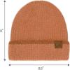 imageCC Fuzzy Beanie for Women Unisex  Acrylic Stretchable Soft Warm Knit Winter Skully HatFeather Yarnrust