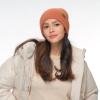 imageCC Fuzzy Beanie for Women Unisex  Acrylic Stretchable Soft Warm Knit Winter Skully HatFeather Yarnrust
