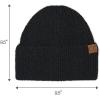 imageCC Fuzzy Beanie for Women Unisex  Acrylic Stretchable Soft Warm Knit Winter Skully HatRecycled Yarnblack