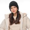 imageCC Fuzzy Beanie for Women Unisex  Acrylic Stretchable Soft Warm Knit Winter Skully HatRecycled Yarnblack