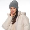 imageCC Fuzzy Beanie for Women Unisex  Acrylic Stretchable Soft Warm Knit Winter Skully HatRecycled Yarngrey