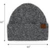 imageCC Fuzzy Beanie for Women Unisex  Acrylic Stretchable Soft Warm Knit Winter Skully HatRecycled Yarngrey