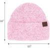 imageCC Fuzzy Beanie for Women Unisex  Acrylic Stretchable Soft Warm Knit Winter Skully HatRecycled Yarnpink