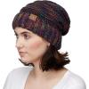imageCC Hatsandscarf Exclusives Unisex Beanie Oversized Slouchy Cable Knit Beanie HAT6242 BKMulti