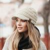 imageCC Hatsandscarf Exclusives Womens Ribbed Knit Hat with Brim YJ131YJ2023A Beige