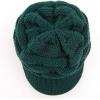 imageCC Hatsandscarf Exclusives Womens Ribbed Knit Hat with Brim YJ131YJ2023A Deep Pine