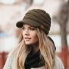 imageCC Hatsandscarf Exclusives Womens Ribbed Knit Hat with Brim YJ131YJ2023A New Olive