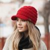 imageCC Hatsandscarf Exclusives Womens Ribbed Knit Hat with Brim YJ131YJ2023A Red