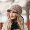 imageCC Hatsandscarf Exclusives Womens Ribbed Knit Hat with Brim YJ131YJ2023A Taupe