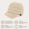 imageCC Hatsandscarf Exclusives Womens Ribbed Knit Hat with Brim YJ131YJ2023Beige